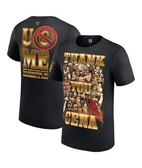 Youth Black John Cena Thank You Cena Gold T-Shirt