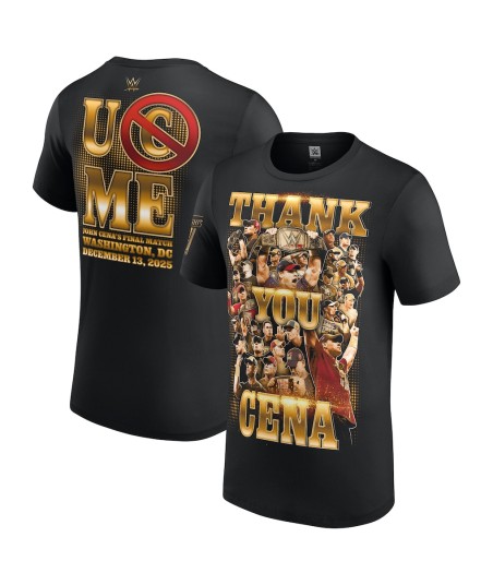 John Cena Thank You Cena Gold T-Shirt - Black - Mens
