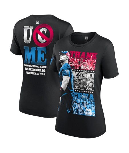 Women's Black John Cena Thank You Cena Tri-Blend T-Shirt