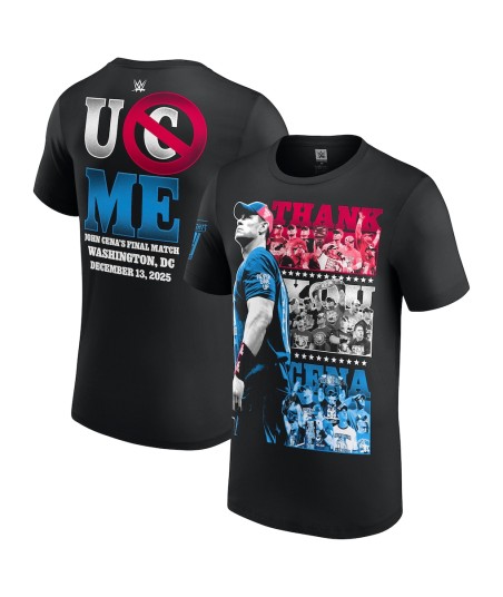 John Cena Thank You Cena Red White & Blue T-Shirt - Black - Mens