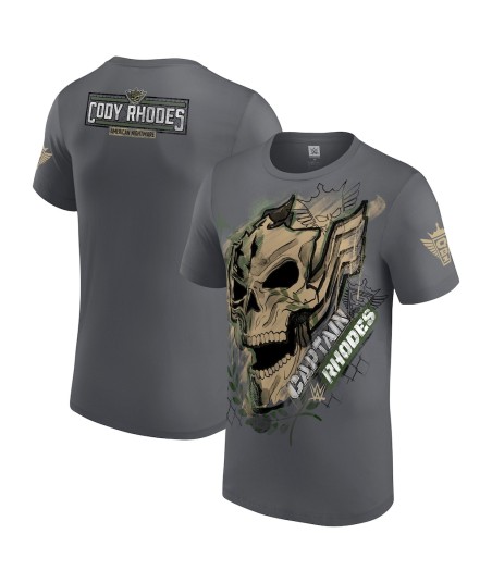 Men's Gray Cody Rhodes Helmet T-Shirt