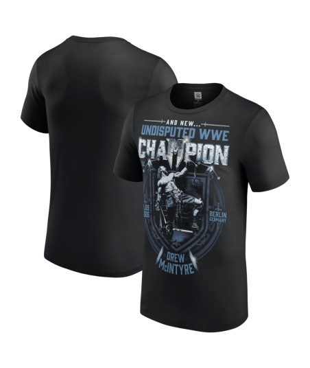 Men's Black Drew McIntyre Undisputed WWE Championship T-Shirt