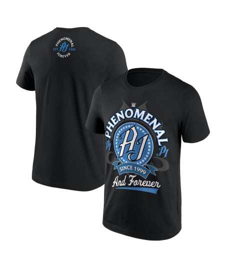 WWE AJ Styles Authentic Logo T-Shirt - Black - Mens
