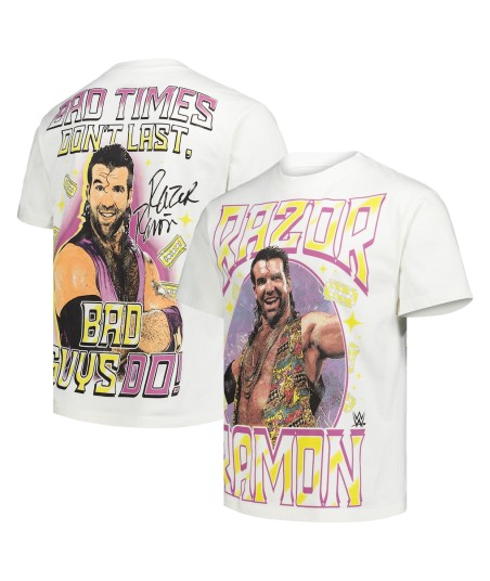 Men's Ripple Junction White Razor Ramon Bad Times Don't Last Bad Guys Do Boxy T-Shirt