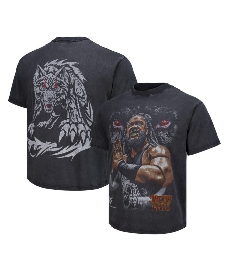 Men's Heather Black Jacob Fatu Untamed Boxy T-Shirt
