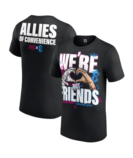 WWE Alexa Bliss & Charlotte Flair Allies of Convenience T-Shirt - Black - Mens