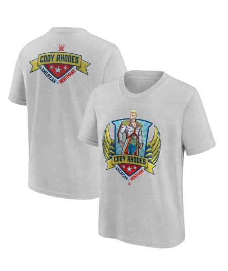 WWE Cody Rhodes American Nightmare T-Shirt - Grey - Youth