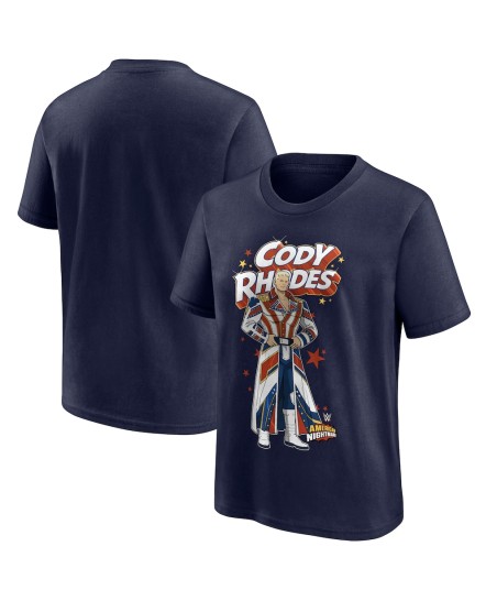 WWE Cody Rhodes American Nightmare T-Shirt - Navy - Youth