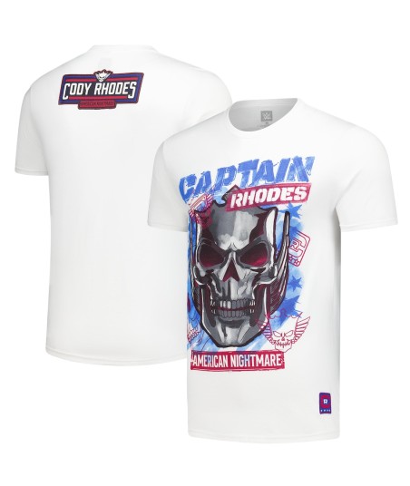 WWE Cody Rhodes RWB T-Shirt - White - Mens