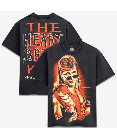 Men's Ripple Junction Black Shawn Michaels Heartbreak Kid Jumbo Text Graphic T-Shirt