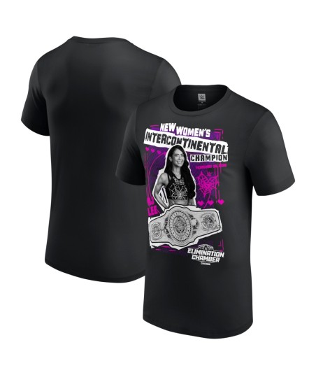 Men's Black AJ Lee Elimination Chamber 2026 Women's Intercontinental Championship Winner T-Shirt