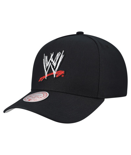 Men's Mitchell & Ness Black WWE Scratch Logo Classic Core Pro Snapback Hat