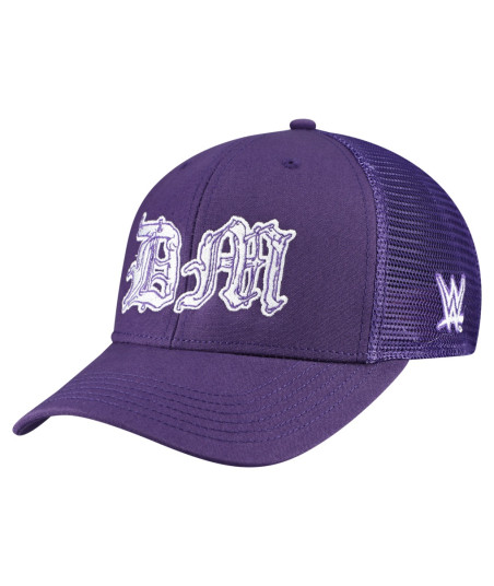 Men's Purple Dominik Mysterio Gothic Initials Mid-Pro Trucker Snapback Hat