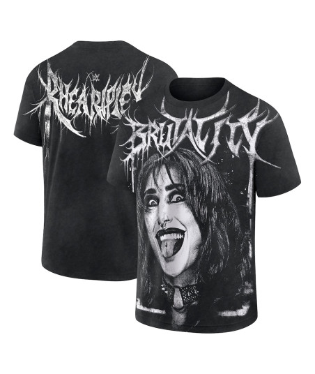 Men's Black Rhea Ripley Face Photo T-Shirt