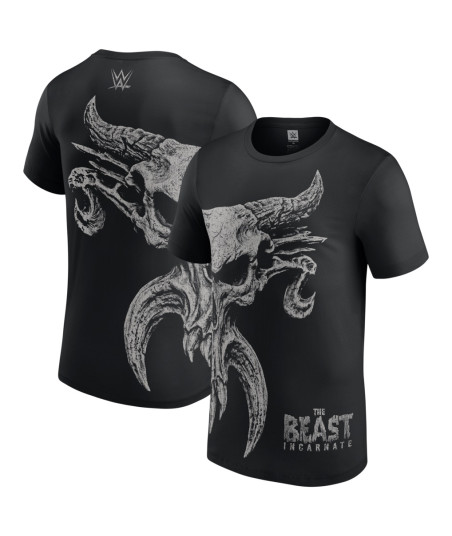 Men's Black Brock Lesnar All Over Skull T-Shirt