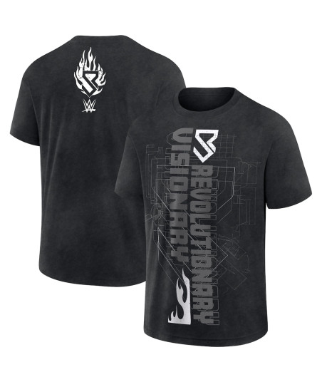 Men's Black Seth Rollins Vertical Revolutionary Visionary T-Shirt