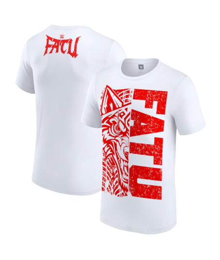 WWE Jacob Fatu Split Wolf Graphic T-Shirt - White - Mens