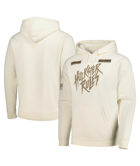 Men's Cream Hulk Hogan Hulkster Rules Bone Hoodie