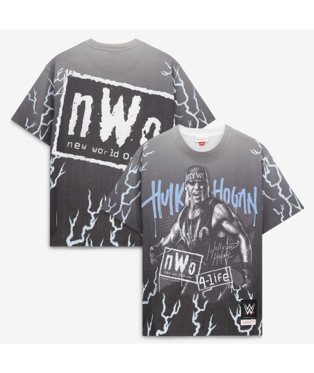 Men's Mitchell & Ness Gray Hulk Hogan Hollywood Hogan T-Shirt