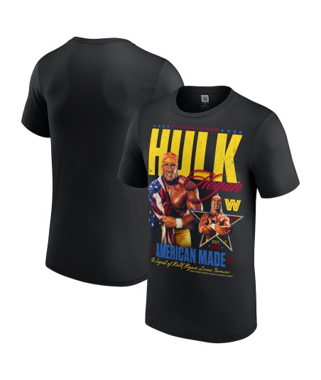 Men's Black Hulk Hogan American Made T-Shirt
