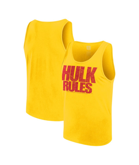 Men's Yellow Hulk Hogan Hulk Rules Tank Top