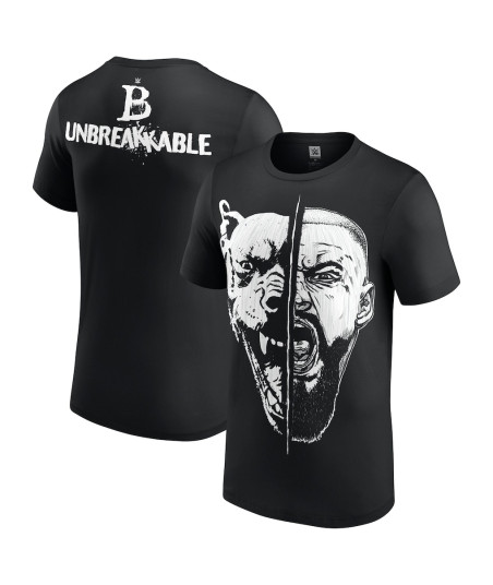 WWE Bron Breakker Split Face T-Shirt - Black - Mens