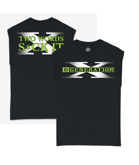 Men's Ripple Junction Black D-Generation X DX Logo Green Type Muscle T-Shirt