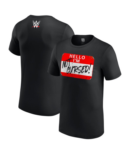Men's Black The Miz Cursed Name Tag T-Shirt
