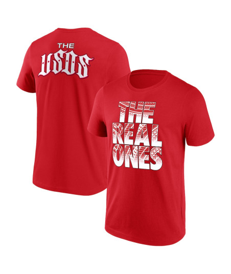 WWE The Usos The Real Ones Retro T-Shirt - Red - Mens