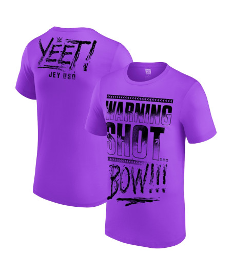 Men's Purple Jey Uso Warning Shot T-Shirt