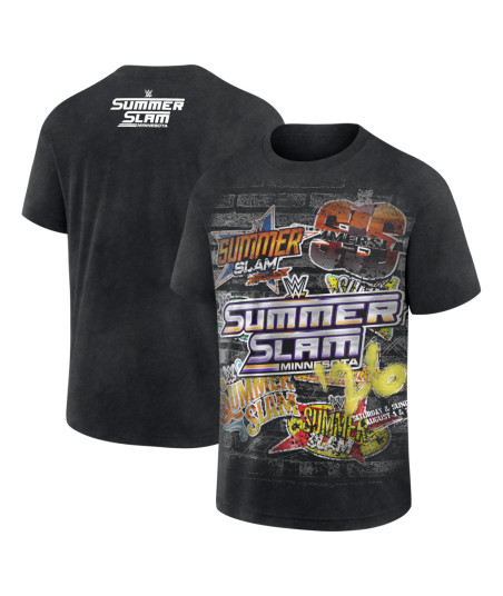 Men's Black SummerSlam 2026 All Logos T-Shirt