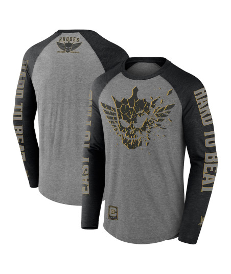 Men's Gray Cody Rhodes Easy To Find Hard To Beat Raglan Long Sleeve T-Shirt