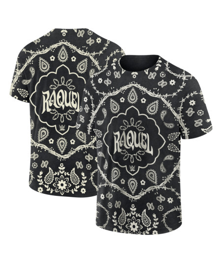 Men's Black Raquel Rodriguez Bandana Print Boxy T-Shirt