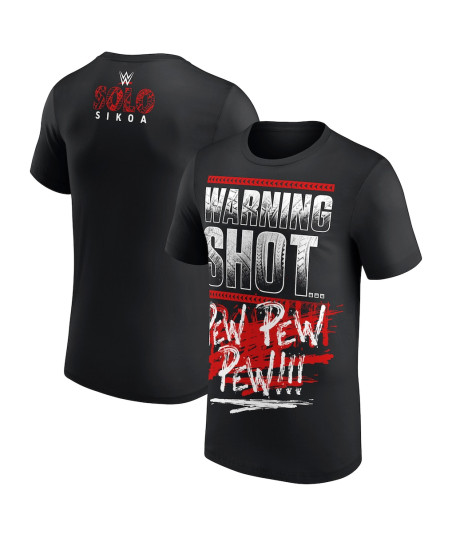 Men's Black Solo Sikoa WWE Warning Shot T-Shirt